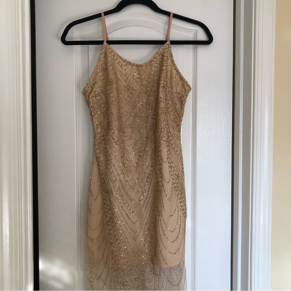 Gold sequin dress ✨
